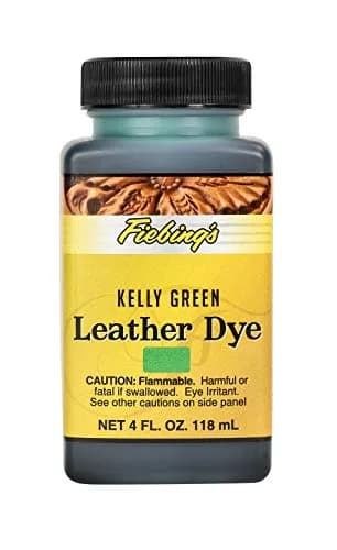 Fiebing's Kelly Green Leather Dye 118ml (4 fl oz) - Alcohol-Based Penetrating Dye for Leather thumbnail 1
