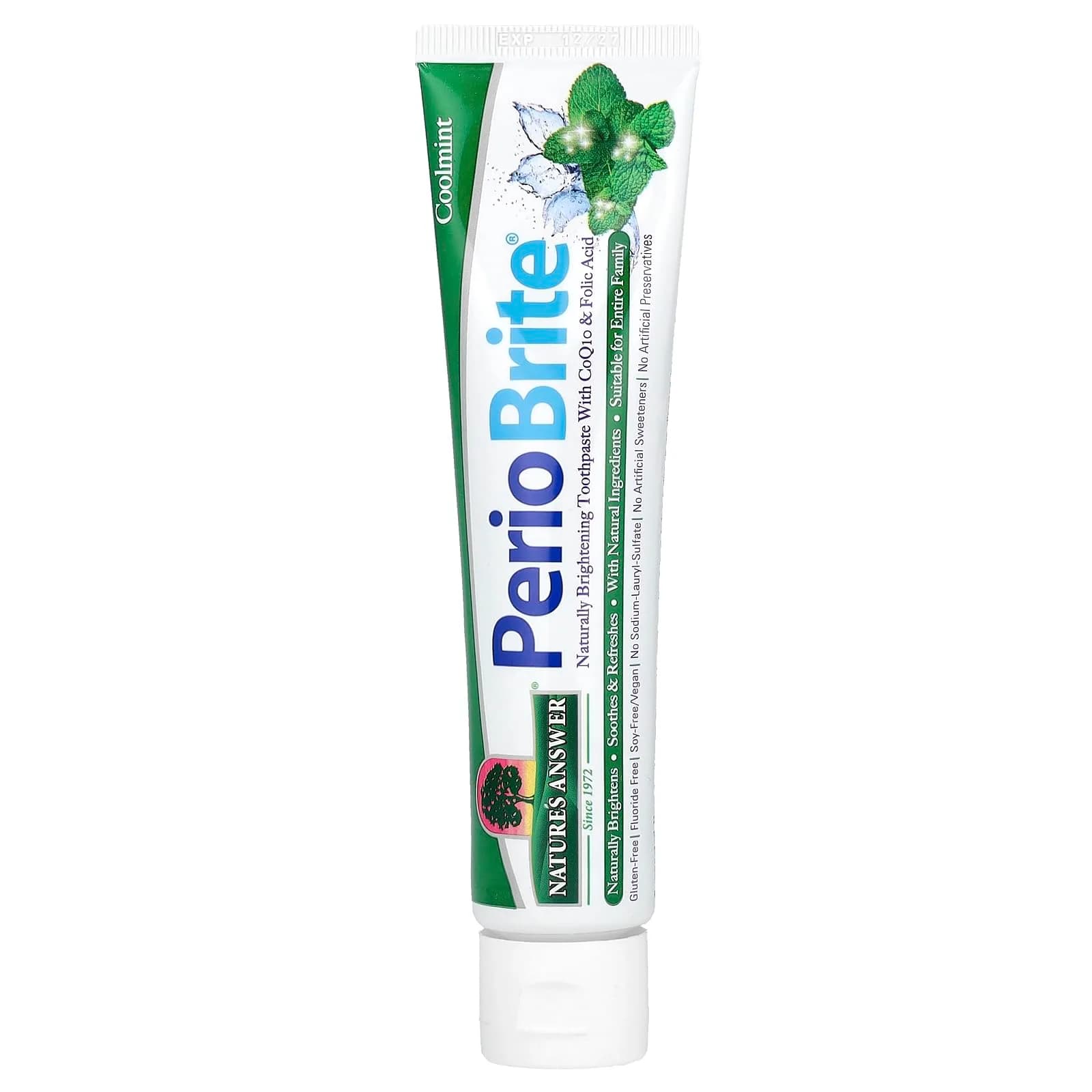 Nature's Answer PerioBrite Toothpaste 4 oz (113 g) | Fluoride-Free Whitening & Gum Health - main product image