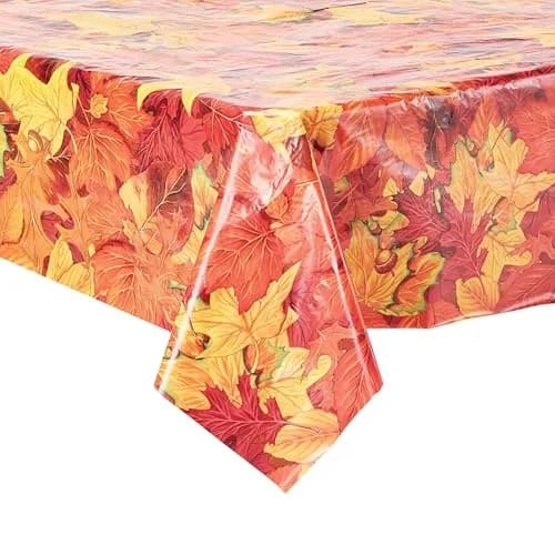 Beistle Fall Leaf Tablecover 108 x 54 inches (274 x 137 cm) | Durable Plastic for Autumn Parties thumbnail 3