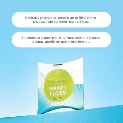 drTung's Smart Floss - Expanding Natural Waxed Dental Floss Pack of 3 | Clinically Proven 55% Cleaner thumbnail 4
