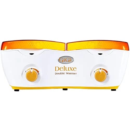 GiGi Deluxe Double Wax Warmer - Hair Removal Kit, Dual Pot, Adjustable Temp, 14 oz (2) Can | Salon & Home Use thumbnail 1