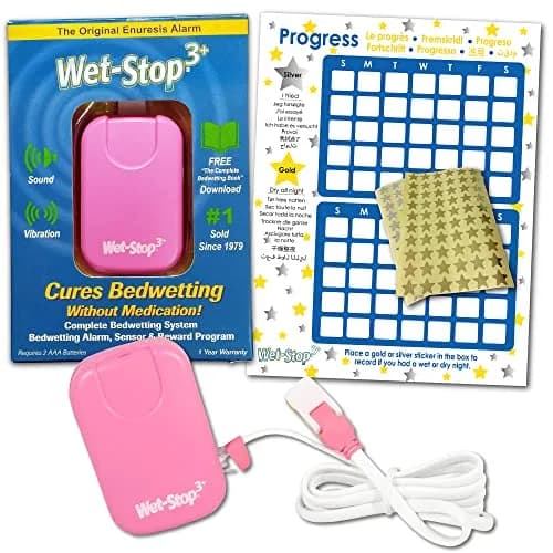 Wet-Stop 3 Bedwetting Enuresis Alarm with Loud Sound and Strong Vibration for Boys or Girls, Proven Solution for Bedwetters (Pink) | Clinically Proven Enuresis Solution thumbnail 2