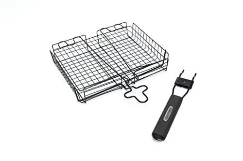 GrillPro 24876 Deluxe Non Stick Broiler Basket with Detachable Handle | Versatile Grilling Accessory thumbnail 1
