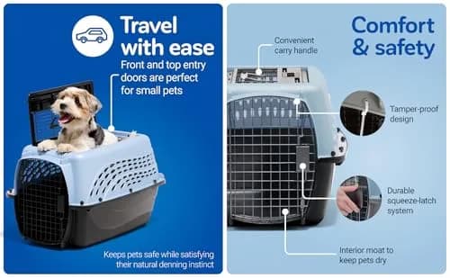 Petmate Dog Crate for Small Dogs & Cats 24in | Airline Approved, Easy to Clean, Durable Plastic thumbnail 7