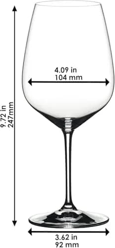 Riedel Heart to Heart Cabernet/Merlot Set of 2 | Diamond-Shaped Crystal Wine Glasses Dishwasher Safe thumbnail 3