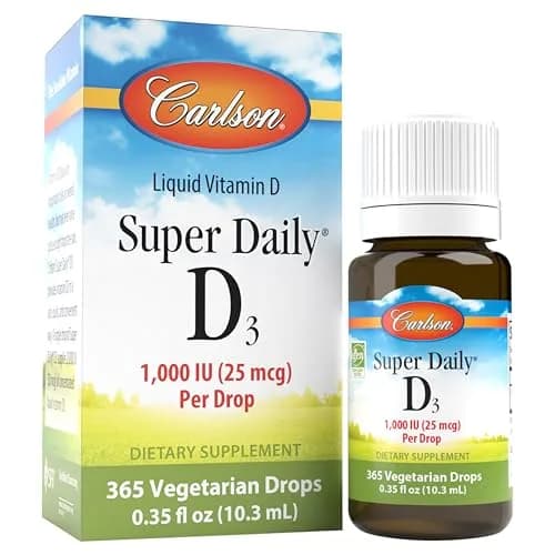Carlson Super Daily D3 25 mcg | 365 Drops for Bone & Immune Support thumbnail 1