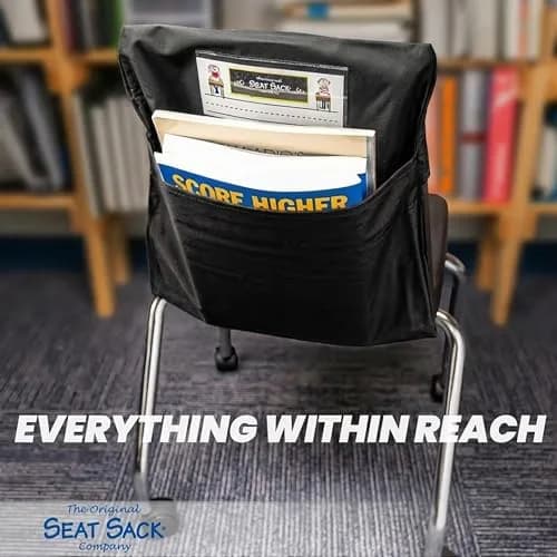 Seat Sack Student Chair Storage Pocket - 15" | Durable Over-the-Chair Organizer for Classrooms thumbnail 5