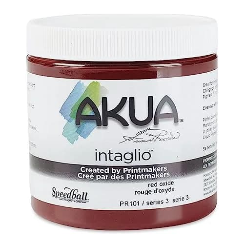 Akua Intaglio Water-Based Ink, Red Oxide, 240ml (8.1 fl oz) | AP Certified Non-Toxic thumbnail 1
