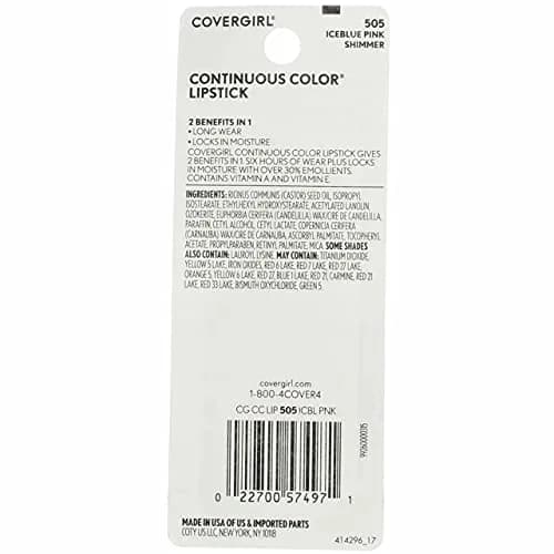 COVERGIRL Continuous Color Lipstick Iceblue Pink 505 | Moisture & Hours of Wear (110 characters) thumbnail 4