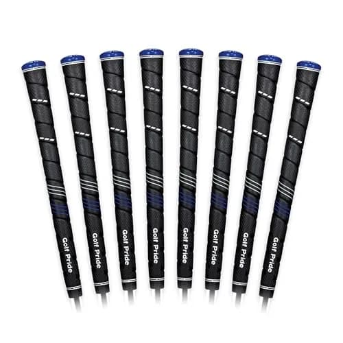 Golf Pride CP2 Wrap Golf Club Grip (8-Pack, Standard, Black/Blue) | Control Core Technology Reduces Torque thumbnail 1