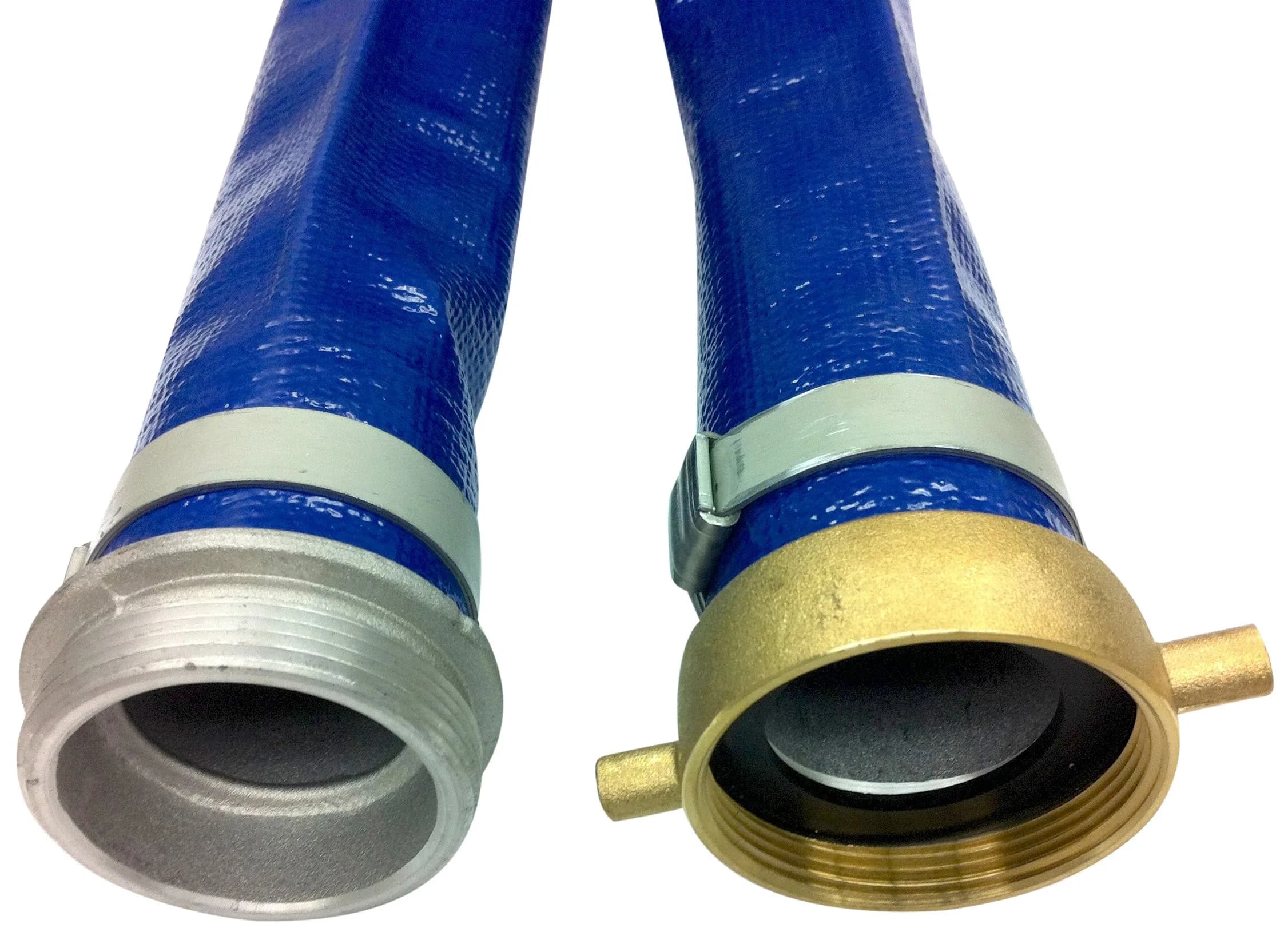 Unisource 200 Blue PVC Discharge Hose Assembly 4" | Light-duty water discharge hose for construction & agriculture — Blue