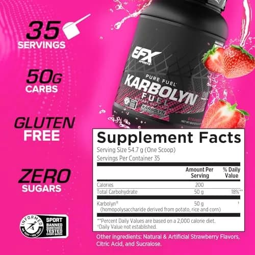 EFX Sports Karbolyn Fuel 4.4 Pound | Fast-Absorbing Carbohydrate Powder for Sustained Energy & Recovery thumbnail 3