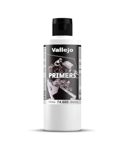Vallejo White Surface Primer 200 ml (6.76 fl.oz.) | Matte Finish & Fast Drying for Models thumbnail 1