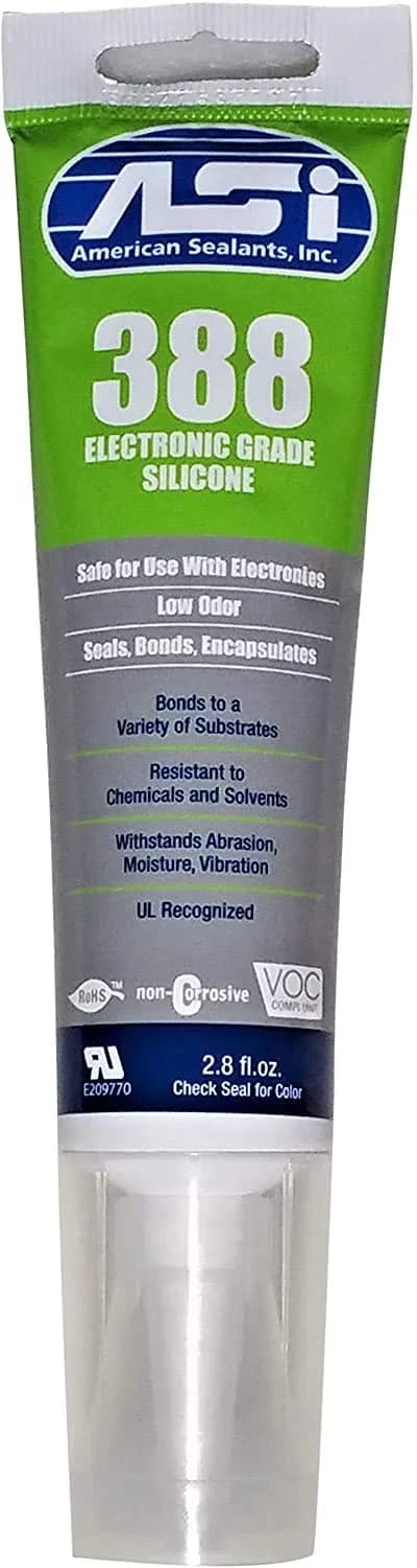 ASI 388 Clear Electronic Grade Silicone - 2.8 oz | Moisture-Curing, Non-Slip, Insulates & Protects Electronics - main product image