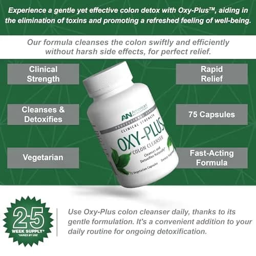 American Nutriceuticals Oxy-Plus Colon Cleanse Detox 75 Capsules | Fast Relief & Heavy Metal Removal thumbnail 4