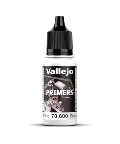 Vallejo White Acrylic Surface Primer 18 ml (0.6 fl oz) | Matte Finish for Airbrushing & Models thumbnail 1