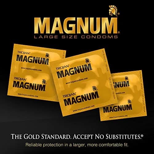 Trojan Magnum Thin Large Size Condoms 12 Count | Natural Feel & Secure Fit with UltraSmooth Lubricant thumbnail 4