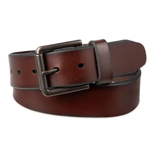 Dockers Mens Leather Casual Belt Brown 36 (1.5 inch) | Everyday Style with Roller Buckle thumbnail 2