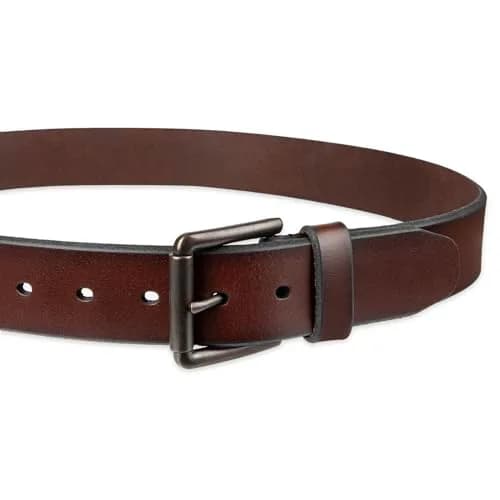 Dockers Mens Casual Belt 38 US | Classic Leather, Silver Buckle, 1.5" Wide thumbnail 3