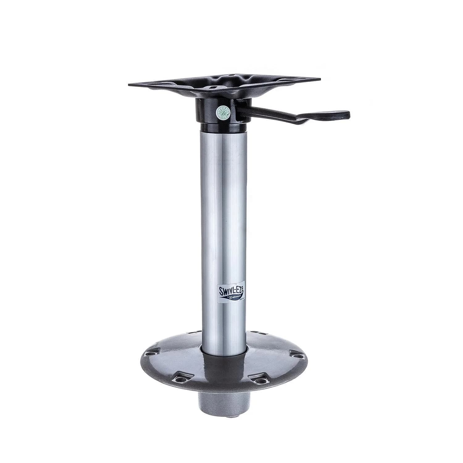attwood Swivl-Eze 238 Series Boat Pedestal Seat Kit 23813-7, One Size | Aluminum 13-inch Seat Post for Marine Use — 13-inch