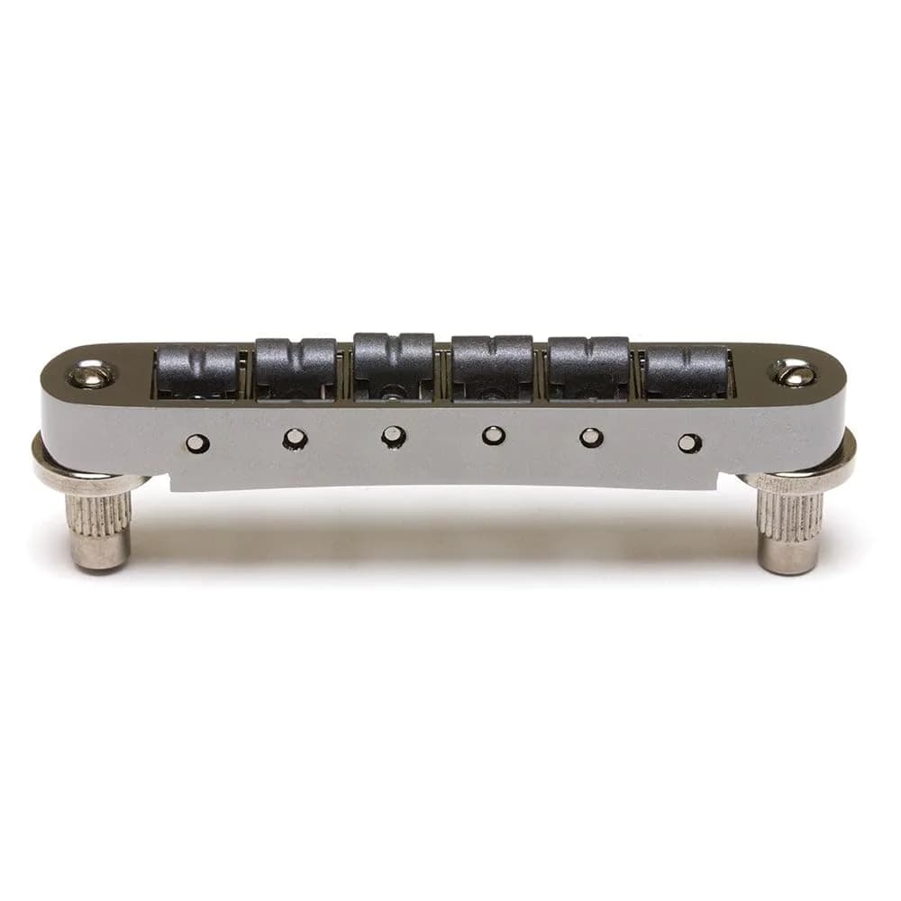 Graph Tech ResoMax NV2 Autolock Bridge 4mm | Lightweight, Durable Acoustic & Classical Guitar Part — black nickel