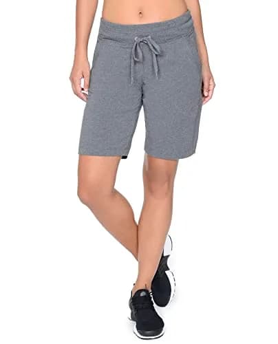 Danskin Women's Essential Bermuda Short | Cotton-Spandex, 10" Inseam, Casual & Workout Wear thumbnail 1