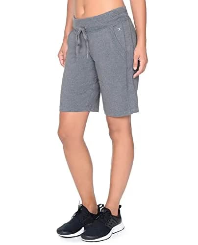 Danskin Women's Essential Bermuda Short | Cotton-Spandex, 10" Inseam, Casual & Workout Wear thumbnail 2