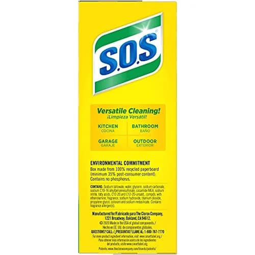 S.O.S Steel Wool Soap Pads Lemon Fresh 60 Count | Tough on Grease, Gentle on Hands thumbnail 7