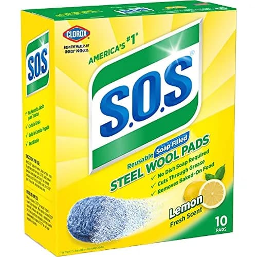 S.O.S Steel Wool Soap Pads Lemon Fresh 60 Count | Tough on Grease, Gentle on Hands thumbnail 2
