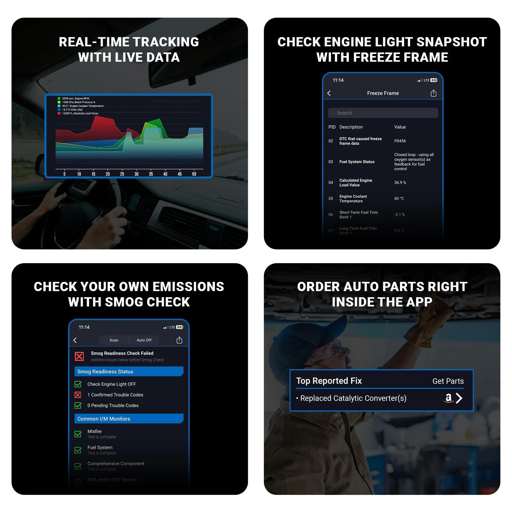 BlueDriver Bluetooth Pro OBDII Scan Tool for iPhone & Android | Diagnose Check Engine, ABS, SRS, Airbag & 7000+ Issues on Vehicles 1996+ - view 8