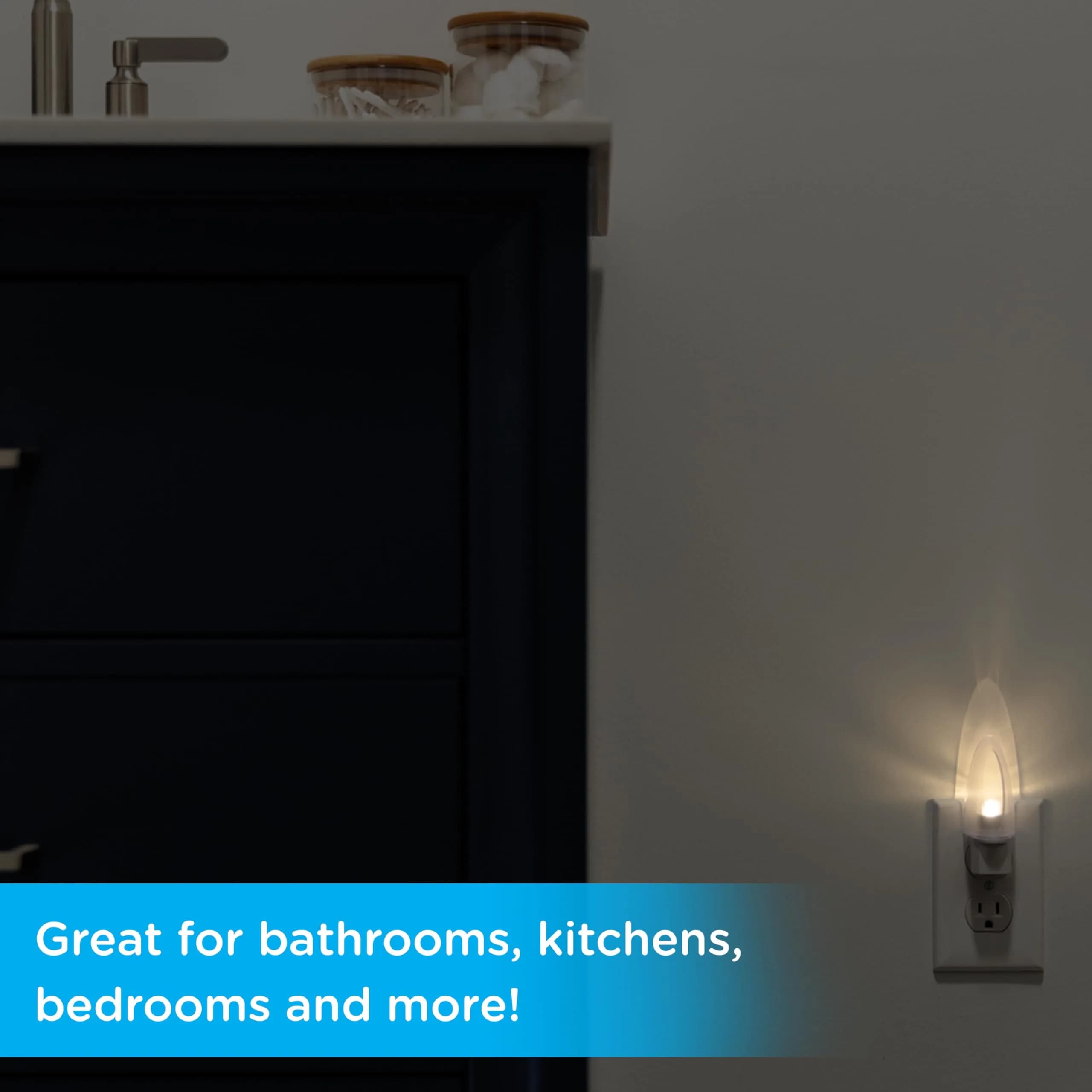 Lights By Night Plug-in LED Night Light with Sensor | Warm White Cone (1 Pack) - view 5