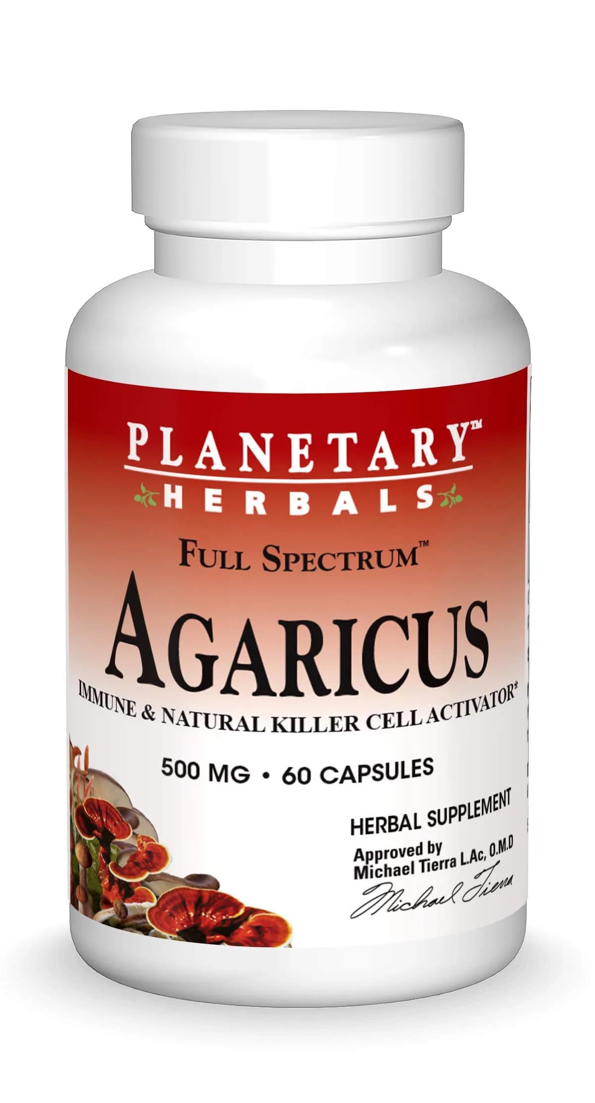 Planetary Herbals Agaricus Full Spectrum Immune & Natural Killer Cell Activator, 500mg | Supports Immunity & Well-Being
