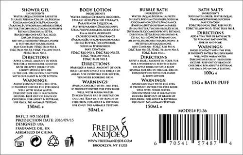 Freida and Joe Tropical Mango Pear Fragrance Set in Orange Tub | Luxurious Bath & Body Collection thumbnail 3