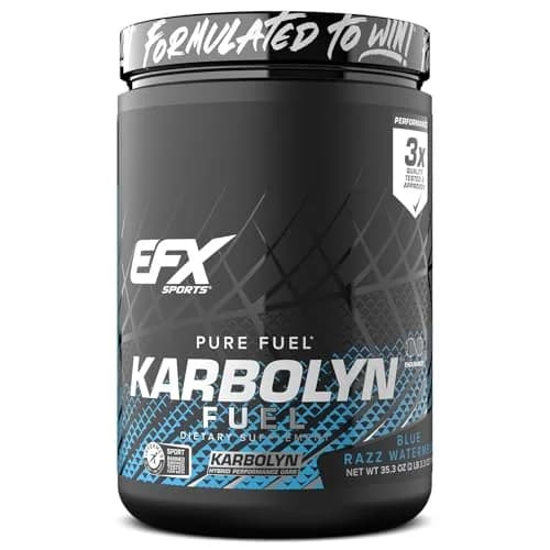 EFX Sports Karbolyn Fuel | Fast-Absorbing Carbohydrate Powder | Carb Load, Sustained Energy, Quick Recovery | Stimulant Free | 18 Servings (Blue Razz Watermelon) thumbnail 1