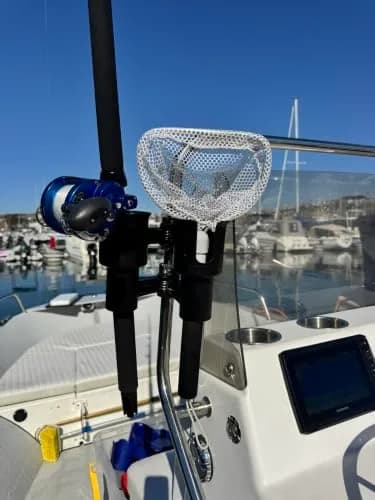 ROBOCUP Patented Clamp On Boat Cup Holder | Multifunction Dual Drink Caddy for Fishing, Boating & More thumbnail 5
