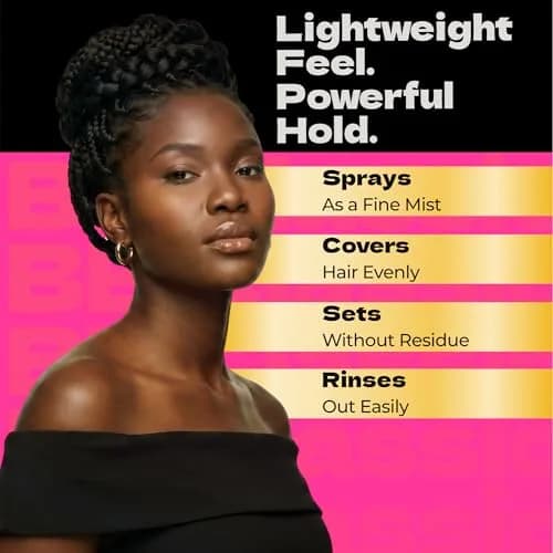 Bronner Bros Pump It Up Gold Styling Spritz 8oz | Super Hold Hair Spray for Defined Styles thumbnail 2
