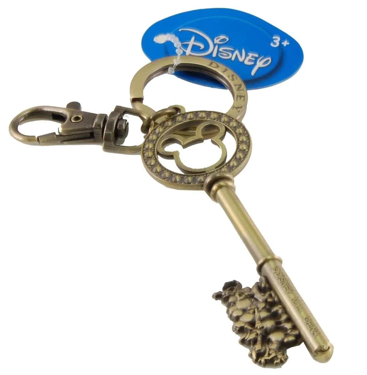 Disney Gold Master Key with Gem Beads Pewter Key Ring | Detailed Disney Keychain in India
