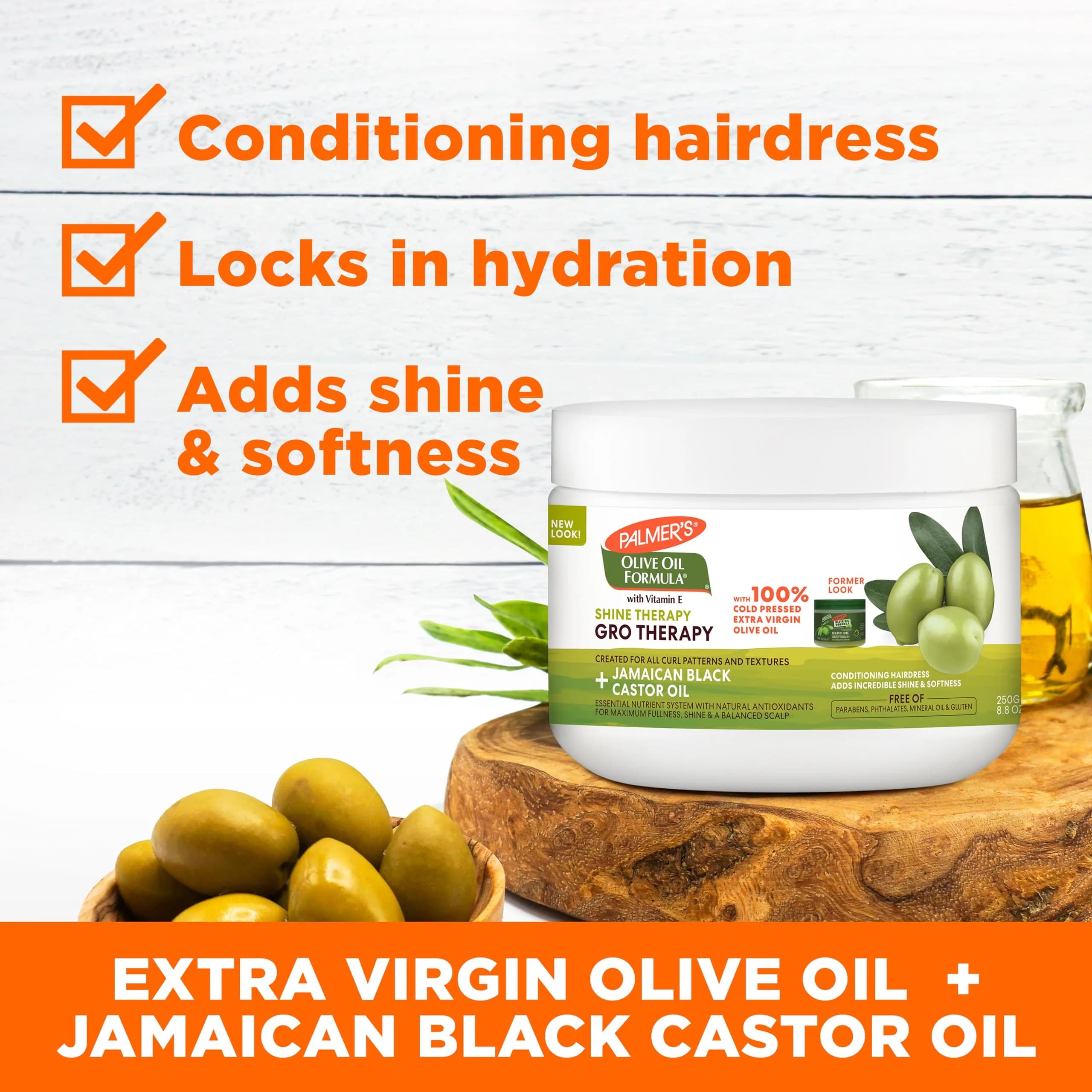 Palmer's Olive Oil Formula Gro Therapy Hair & Scalp Balm 520ml (17.6 Fl Oz) | For Dry, Frizzy, Damaged Hair - view 3
