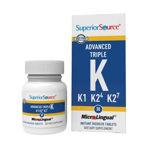 Superior Source Advanced Triple K, Vitamins K1 & K2 (MK-4), K2 (MK-7), 30Ct | Supports Bone & Heart Health thumbnail 1