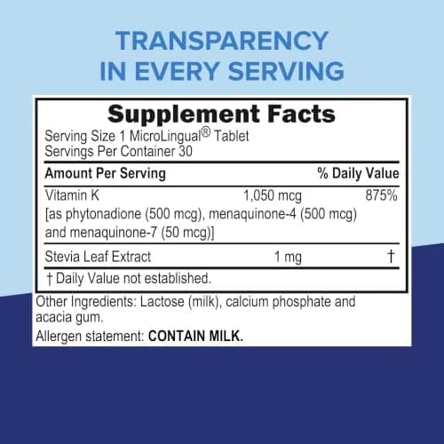 Superior Source Advanced Triple K, Vitamins K1 & K2 (MK-4), K2 (MK-7), 30Ct | Supports Bone & Heart Health thumbnail 7