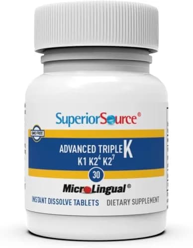 Superior Source Advanced Triple K, Vitamins K1 & K2 (MK-4), K2 (MK-7), 30Ct | Supports Bone & Heart Health thumbnail 8