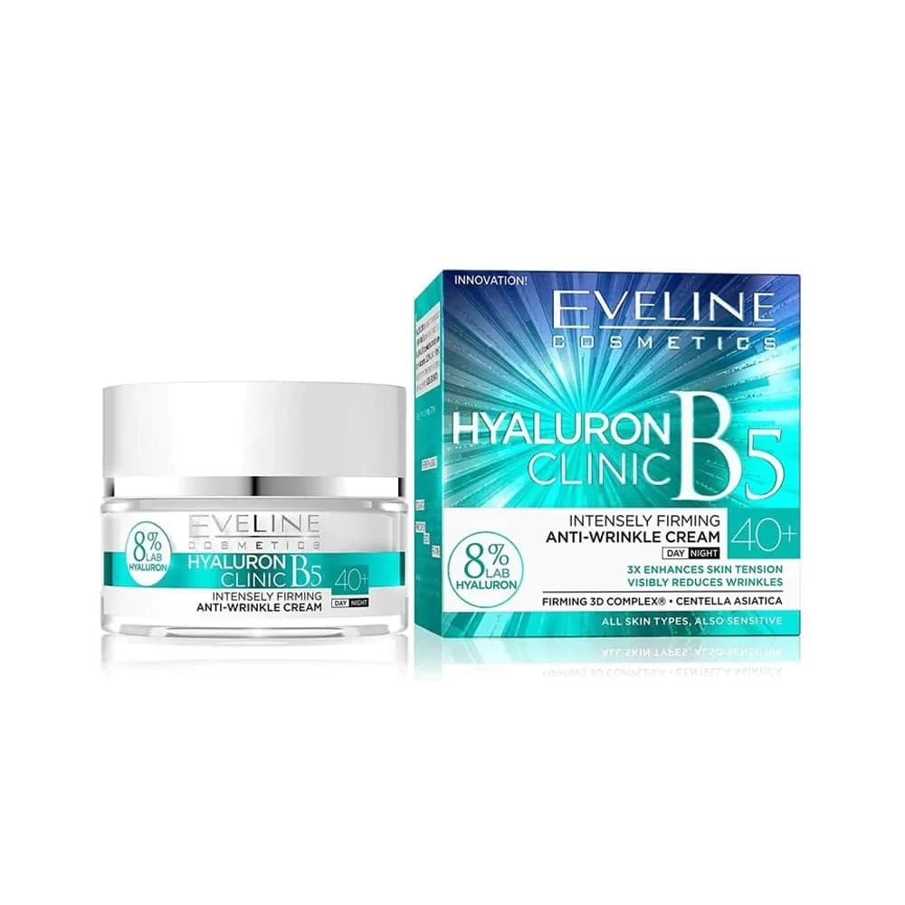 Eveline bioHyaluron Concentrated Face Day and Night Cream 50 ml | Supports skin youth & hydration — 1.7 Fl Oz