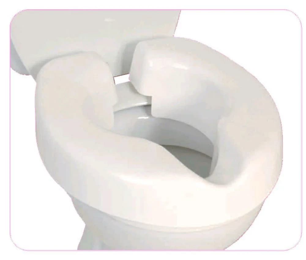 NRS Healthcare Novelle White 190kg Toilet Seat | Portable Clip-On, Travel Friendly, 75mm Rise