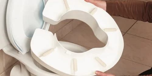 NRS Healthcare Novelle White 190kg Toilet Seat | Portable Clip-On, Travel Friendly, 75mm Rise thumbnail 2