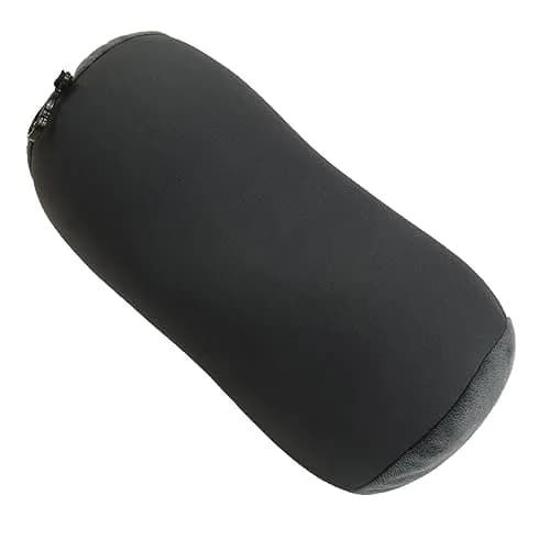 Wolf Essentials Microbead Bolster Tube Travel Pillow - Compact Neck Roll Pillow for Airplane, Car, or Home - Soft Lumbar Support Pillow - Charcoal | Microbead Support for Travel & Home thumbnail 2