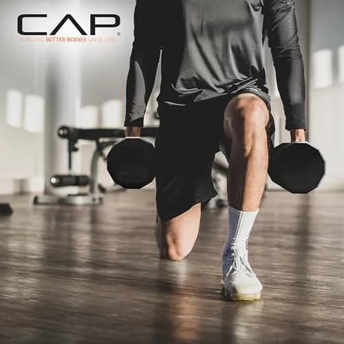 CAP 12lb Rubber Coated 12-Sided Dumbbell | Anti-Roll, Durable, Home & Commercial Use thumbnail 5