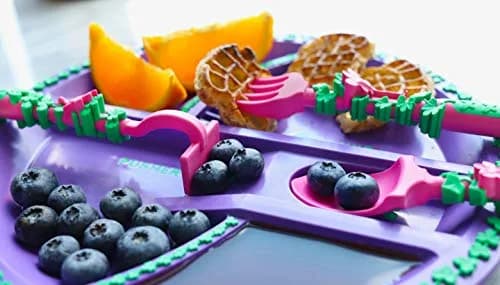 Constructive Eating Garden Fairy Plate and Utensils Set | 4-Piece Set, BPA-Free Polypropylene thumbnail 5