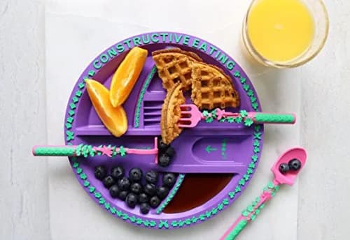 Constructive Eating Garden Fairy Plate and Utensils Set | 4-Piece Set, BPA-Free Polypropylene thumbnail 6