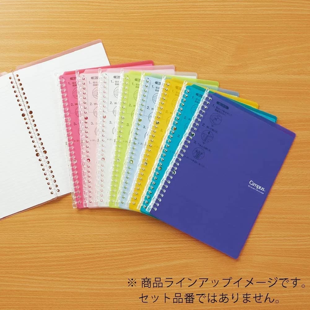 Kokuyo Campus Smart Ring Binder B5 Light Pink Notebook | 25 Sheets Capacity - view 6