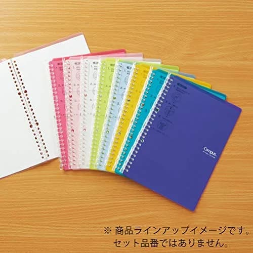Kokuyo Campus Smart Ring Binder B5 Yellow Green 19.3cm (7.6in) x 26.9cm (10.6in) | Refillable Notebook with 26 Holes & 10 Papers thumbnail 6